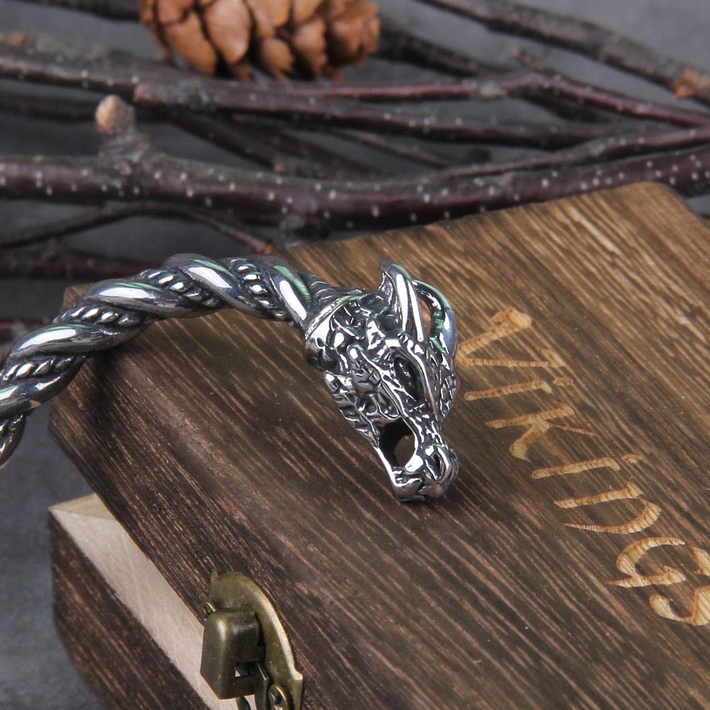 Nidhogg Dragon Head Arm Ring Torc Bracelet