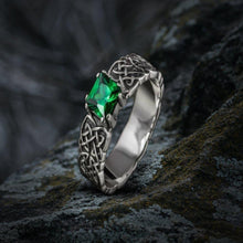 Load image into Gallery viewer, Handmade Sterling Silver Norse Ring | Authentic Viking Ornamentation
