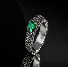 Load image into Gallery viewer, Handmade Sterling Silver Norse Ring | Authentic Viking Ornamentation
