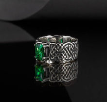 Load image into Gallery viewer, Handmade Sterling Silver Norse Ring | Authentic Viking Ornamentation
