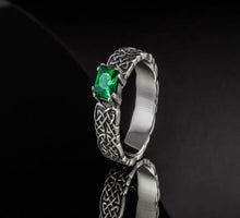 Load image into Gallery viewer, Handmade Sterling Silver Norse Ring | Authentic Viking Ornamentation
