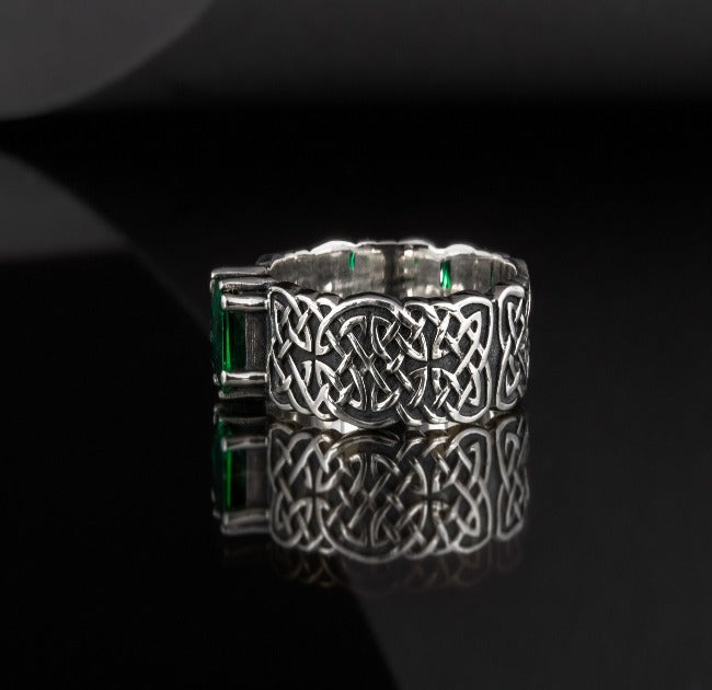 Handmade Sterling Silver Norse Ring | Authentic Viking Ornamentation