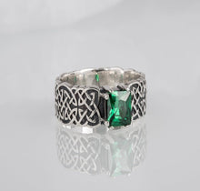 Load image into Gallery viewer, Handmade Sterling Silver Norse Ring | Authentic Viking Ornamentation
