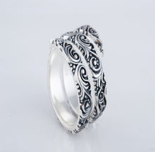 Load image into Gallery viewer, Norse Snake Style Spiral Ring in Sterling Silver
