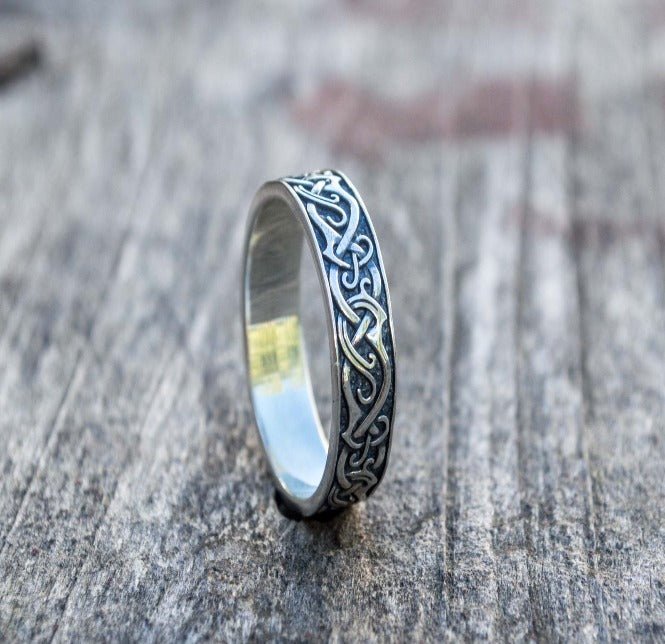 Viking-Inspired Ornament Ring | Handcrafted | Authentic Period Fashion