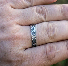 Load image into Gallery viewer, Viking-Inspired Ornament Ring | Handcrafted | Authentic Period Fashion
