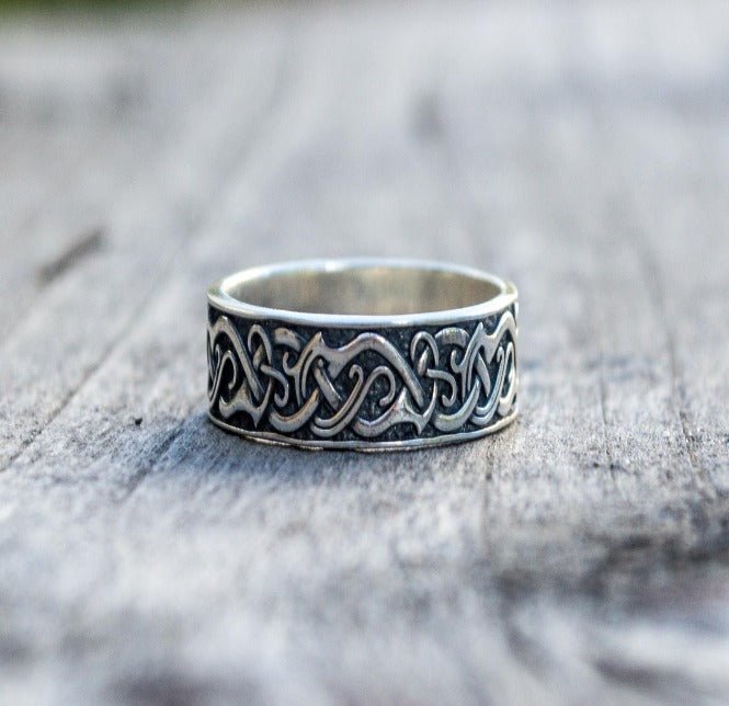 Viking-Inspired Ornament Ring | Handcrafted | Authentic Period Fashion