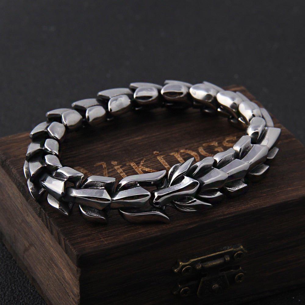 Ouroboros Jormungandr Viking Infinity Bracelet