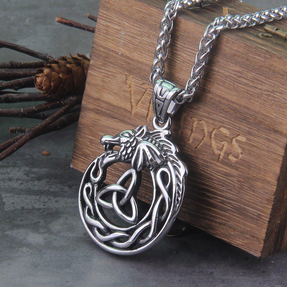 Ouroboros Valknut Vikings Jewelry Necklace