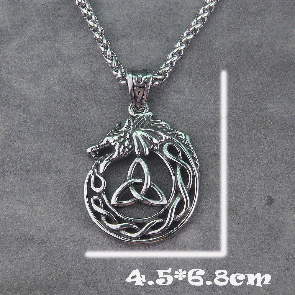 Ouroboros Valknut Vikings Jewelry Necklace