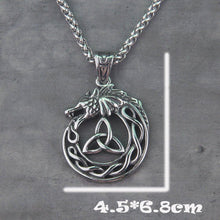 Load image into Gallery viewer, Ouroboros Valknut Vikings Jewelry Necklace

