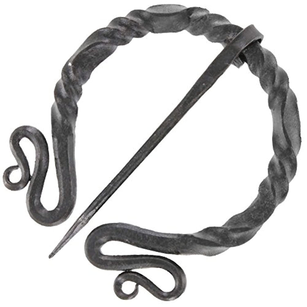 Penannular Twisted Steel Viking Cloak Clasp