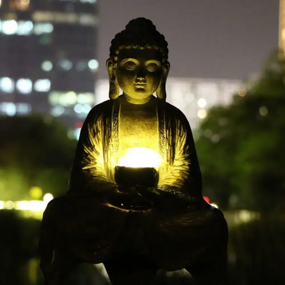 Solar Light Buddha Garden Statue