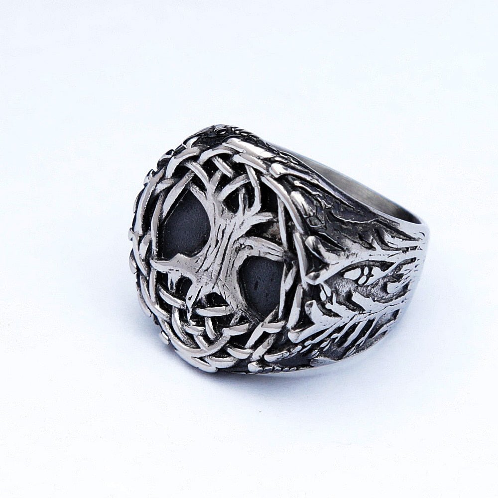 Stainless Steel Viking Tree Of Life Ring