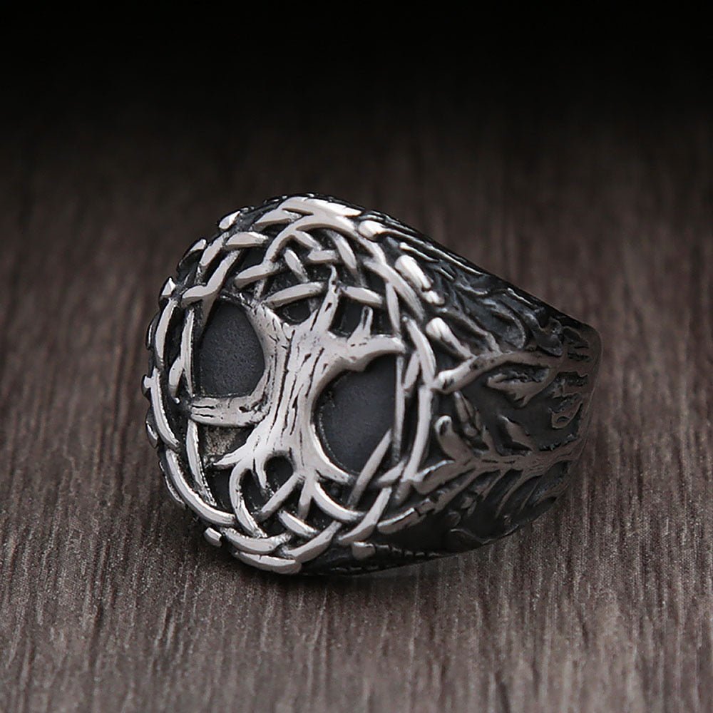 Stainless Steel Viking Tree Of Life Ring