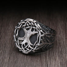 Load image into Gallery viewer, Stainless Steel Viking Tree Of Life Ring
