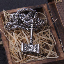 Load image into Gallery viewer, Thor’s Hammer of Destruction Rugged Pendant Necklace
