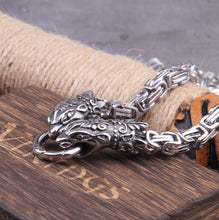 Load image into Gallery viewer, Thor&#39;s Hammer Serpent Mjolnir King&#39;s Chain Necklace
