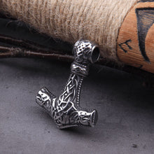 Load image into Gallery viewer, Thor&#39;s Hammer Serpent Mjolnir King&#39;s Chain Necklace
