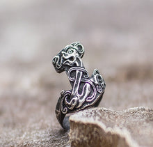 Load image into Gallery viewer, Thor&#39;s Hammer Ring Handmade in Sterling Silver Unique Viking Ring
