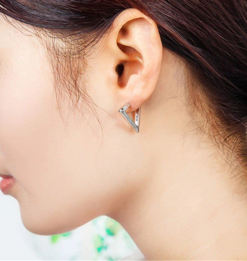 Triangle Stud Pierced Earring