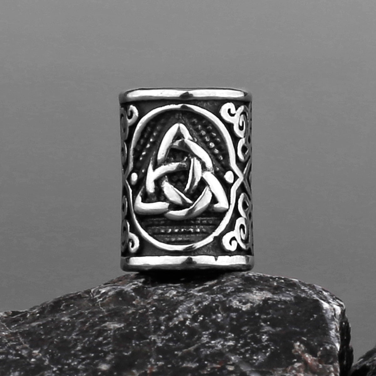 Triquetra Steel Beard Bead