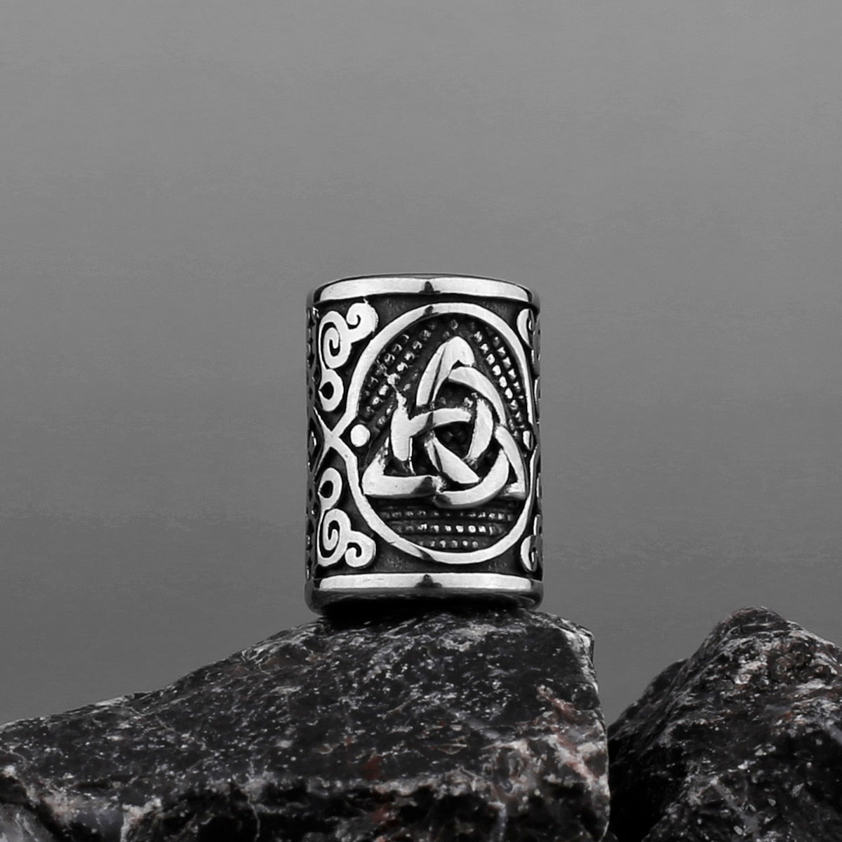 Triquetra Steel Beard Bead