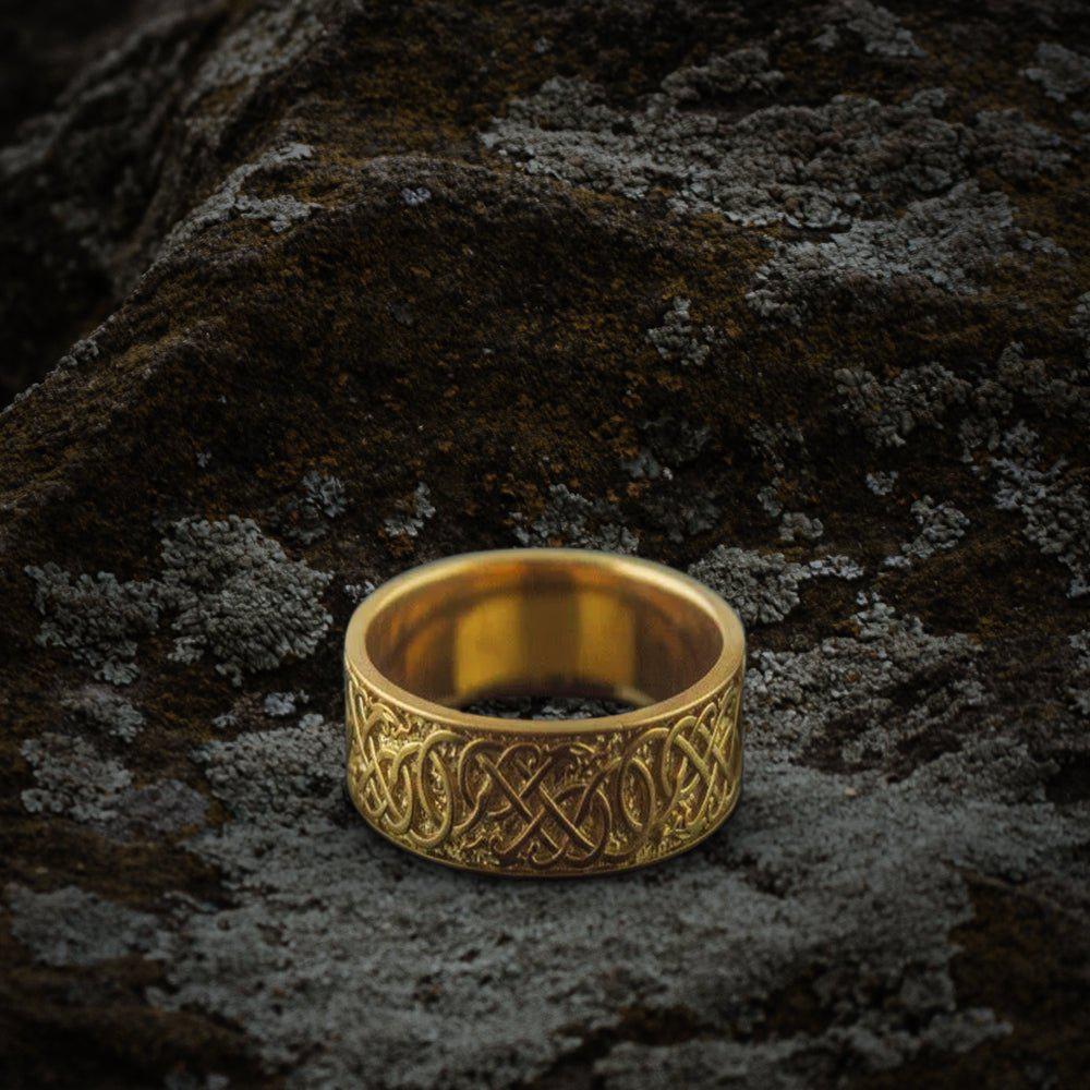 Viking Urnes Ring in 14K/18K Gold | Handcrafted Historical Jewelry