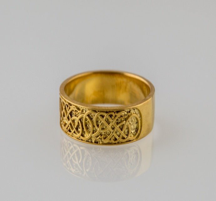 Viking Urnes Ring in 14K/18K Gold | Handcrafted Historical Jewelry