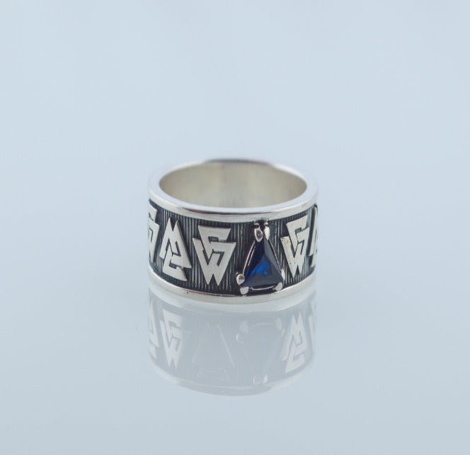 Sterling Silver Valknut Ring | Norse Viking Jewelry