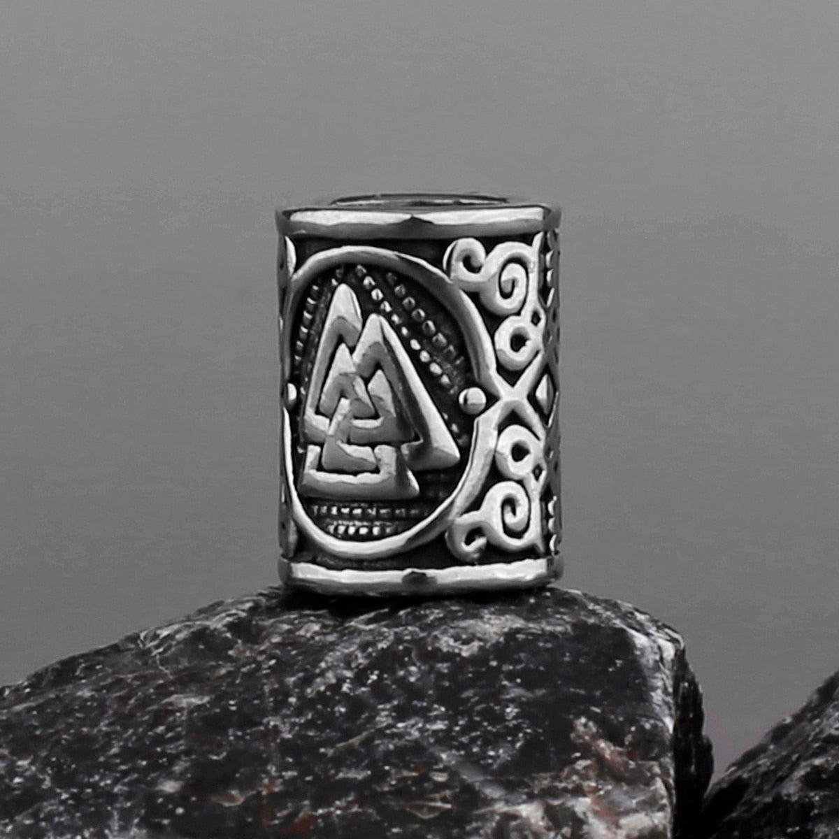 Valknut Viking Beard Bead