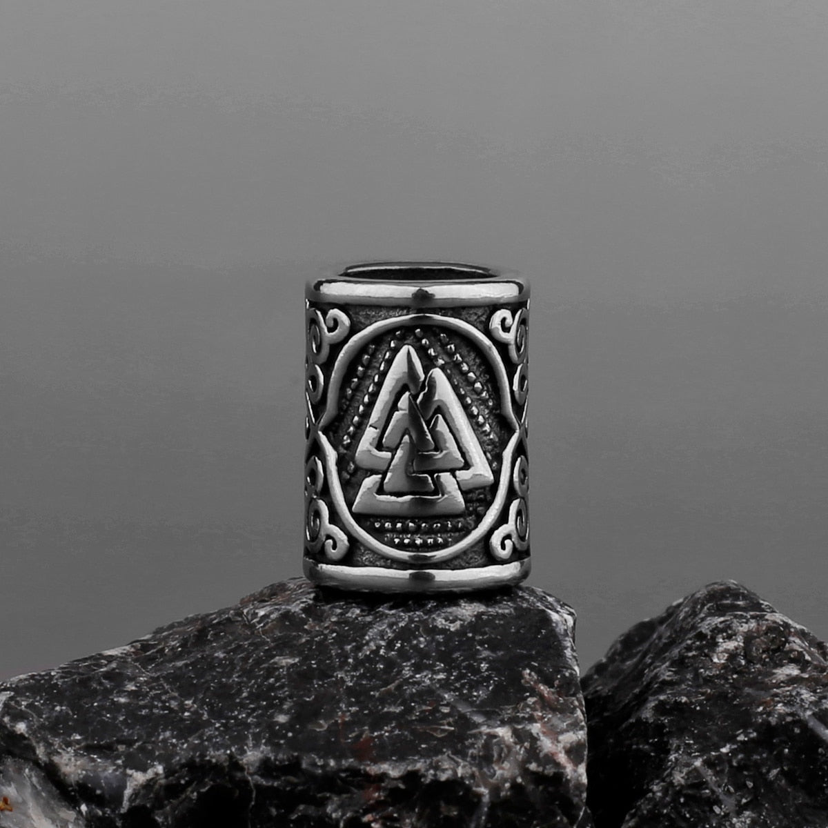 Valknut Viking Beard Bead