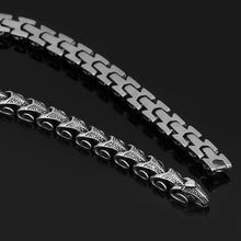 Load image into Gallery viewer, Viking Dragon Scale Necklace Jormungandr Segmented Steel Necklace
