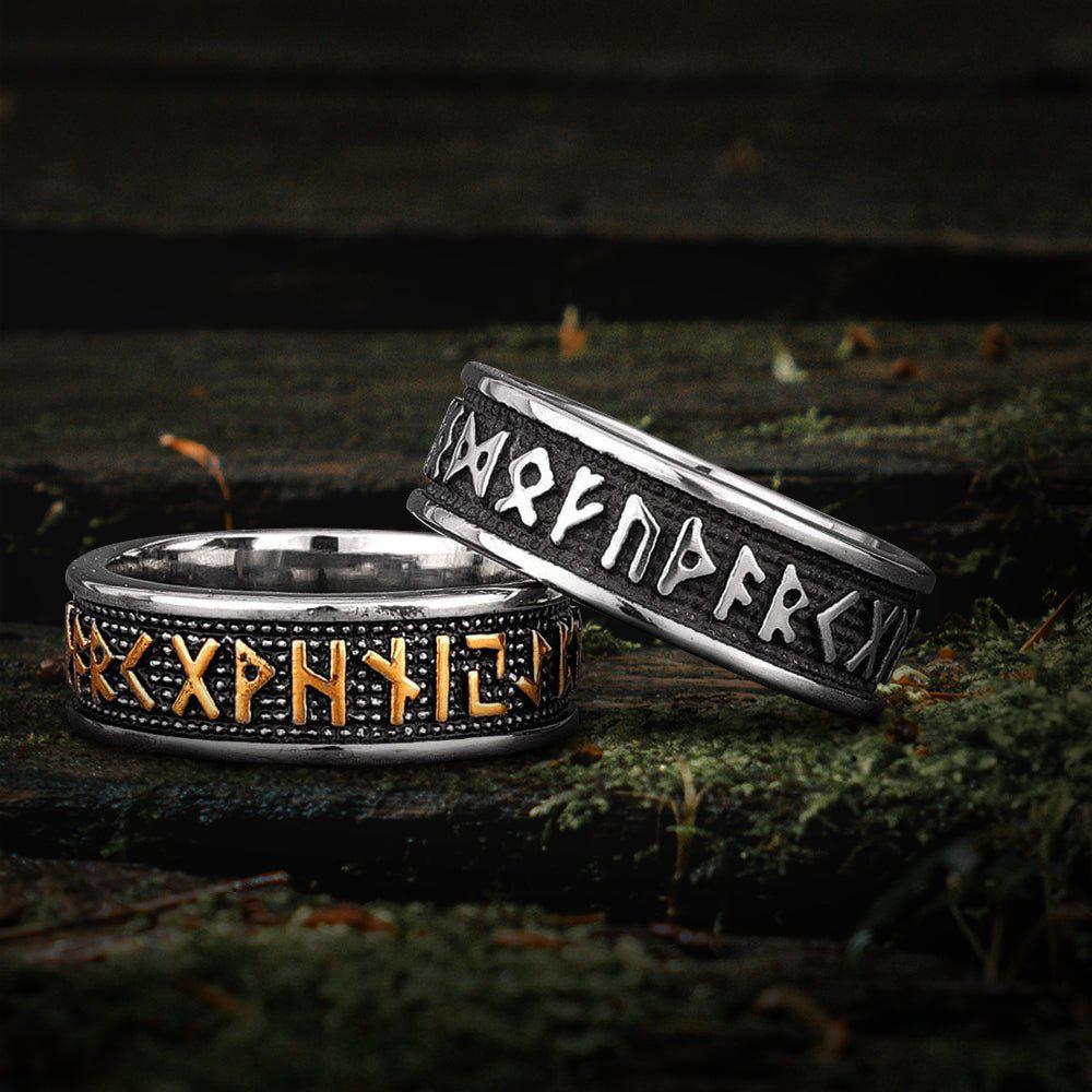 Viking Norse Futhark Ring