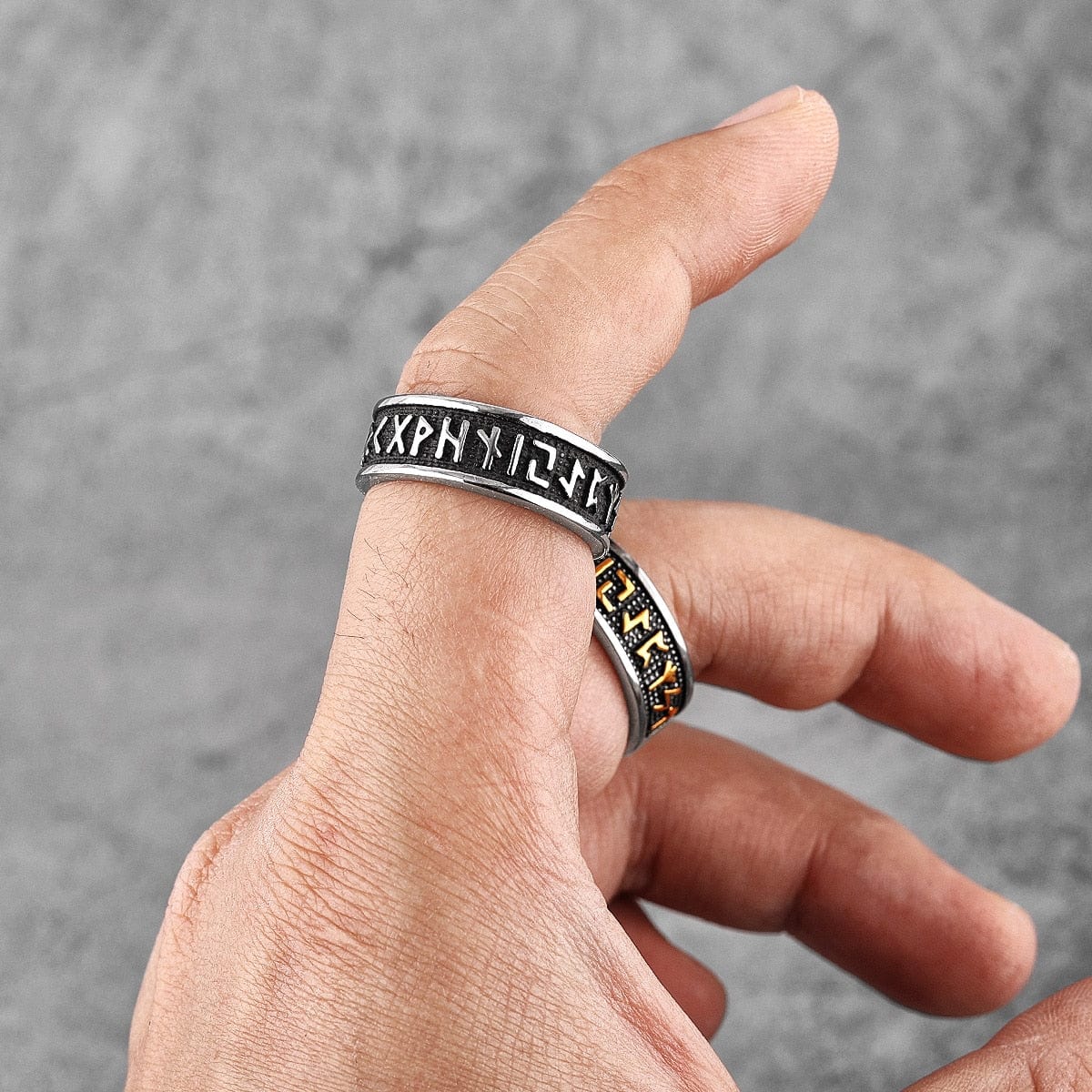 Viking Norse Futhark Ring