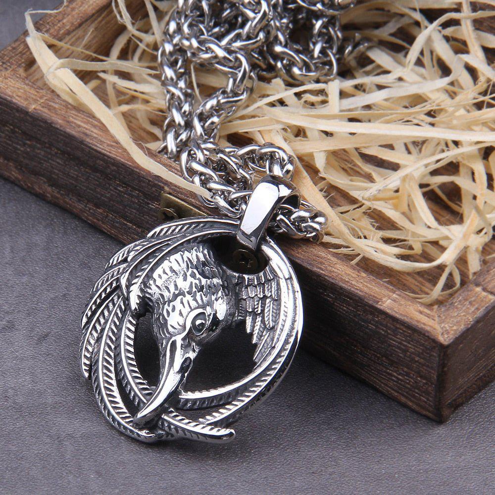 Viking Raven Necklace