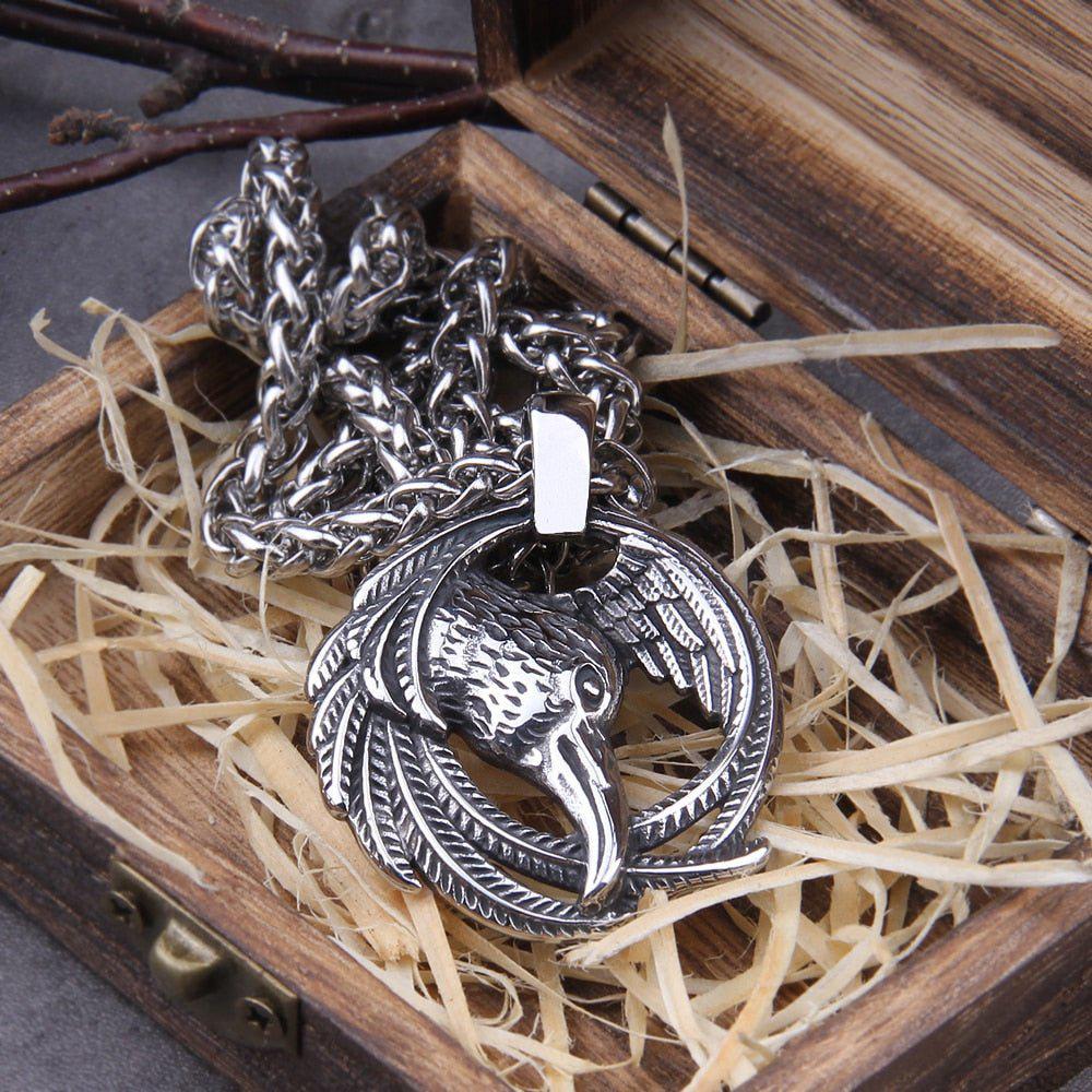 Viking Raven Necklace