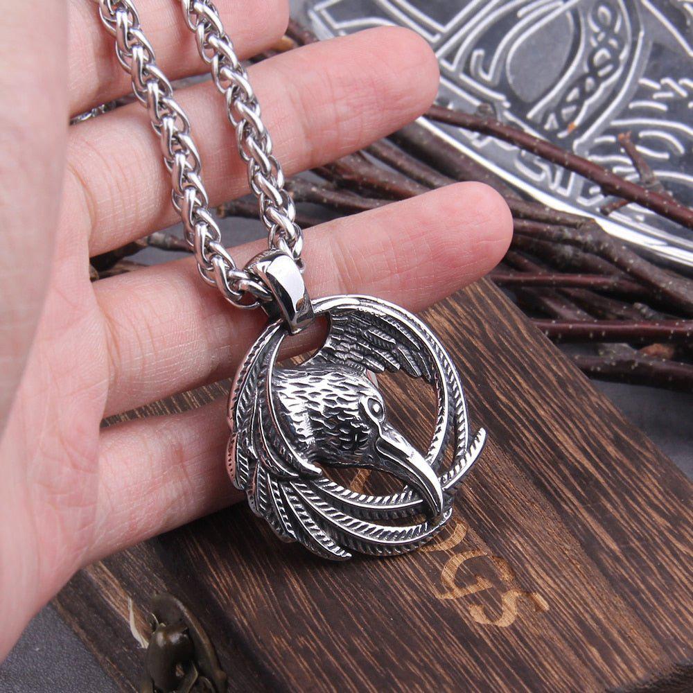 Viking Raven Necklace