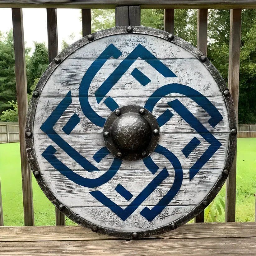 Viking Shield - Battle Distressed Wood Planking Construction