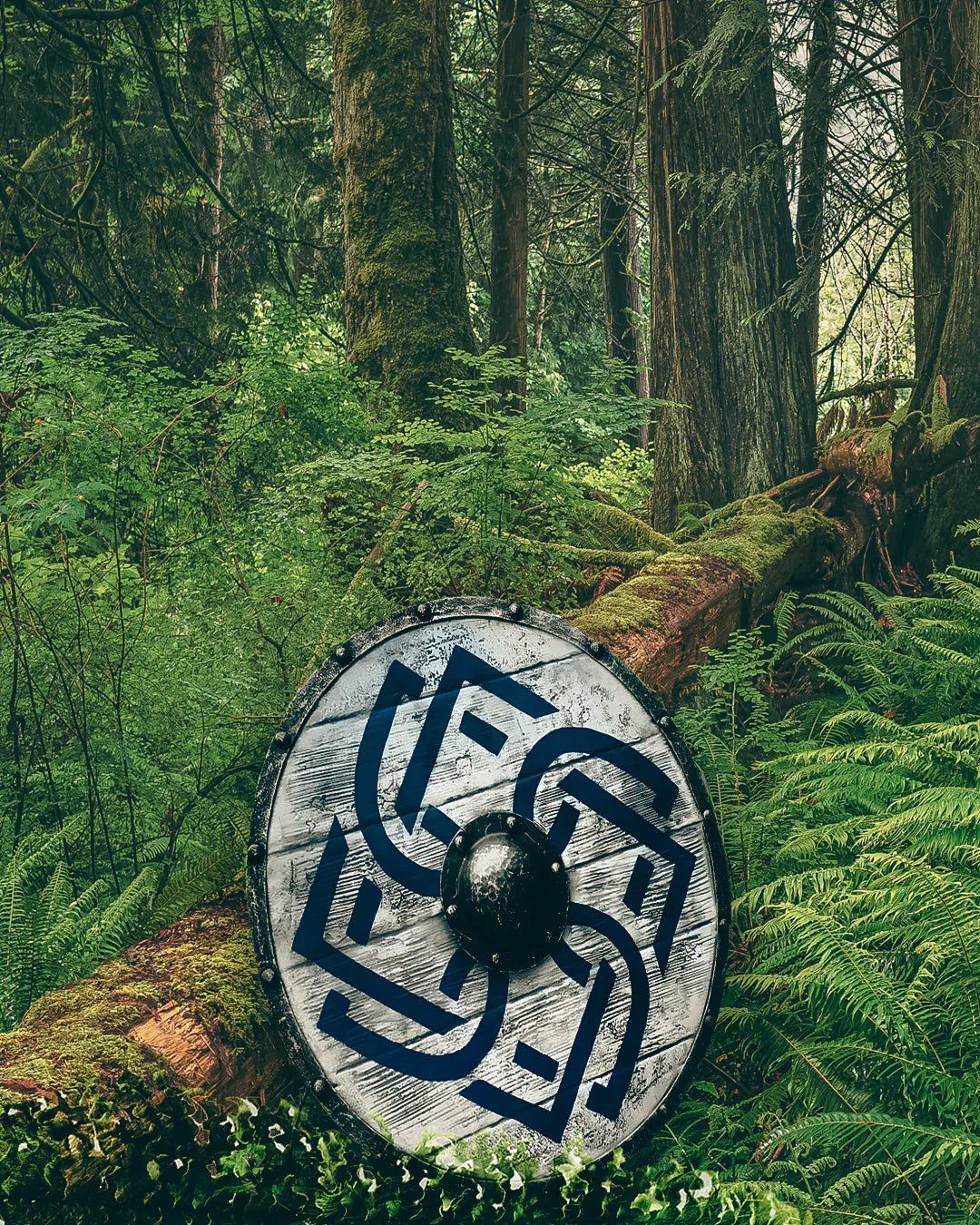 Viking Shield - Battle Distressed Wood Planking Construction