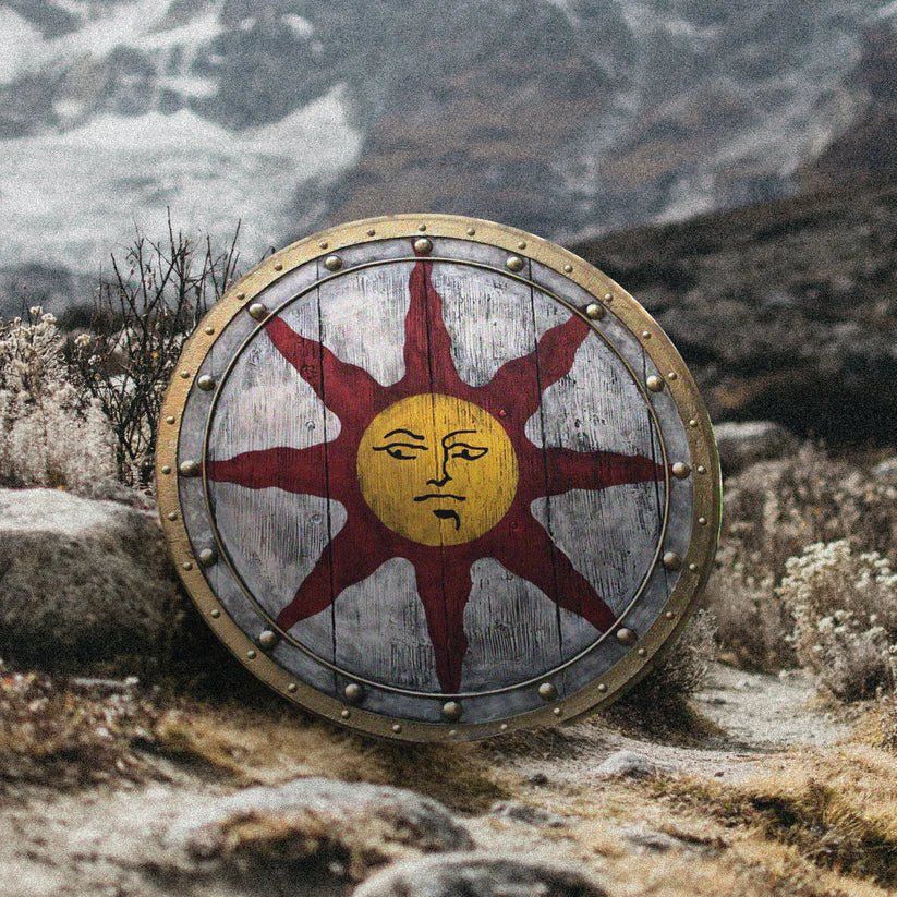 Viking Shield with Sun Symbol