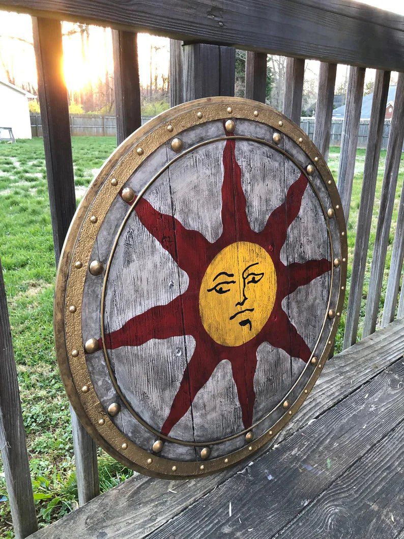 Viking Shield with Sun Symbol