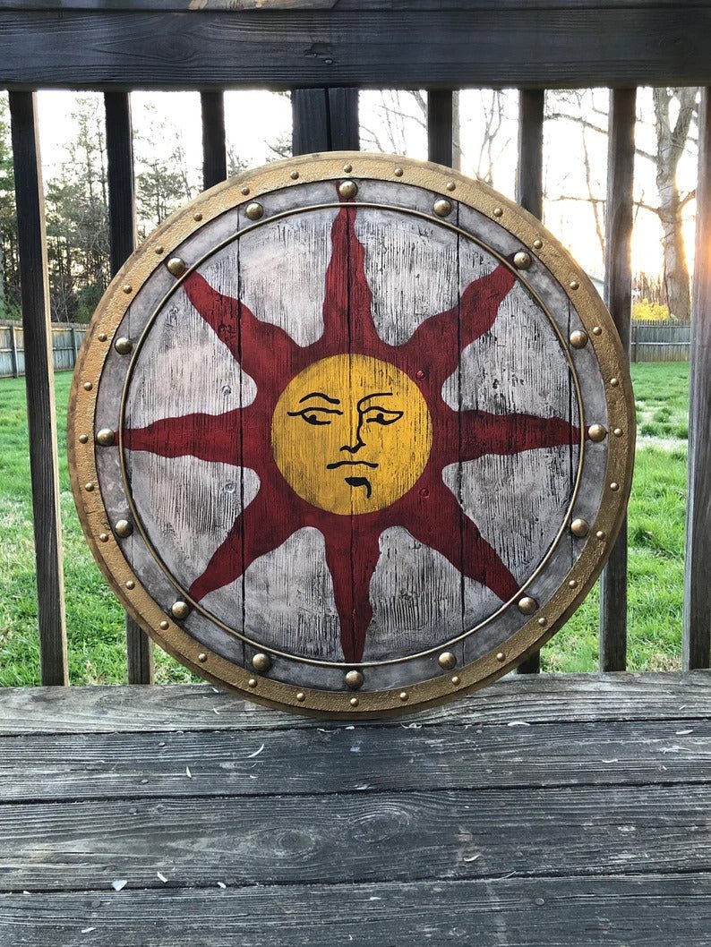 Viking Shield with Sun Symbol