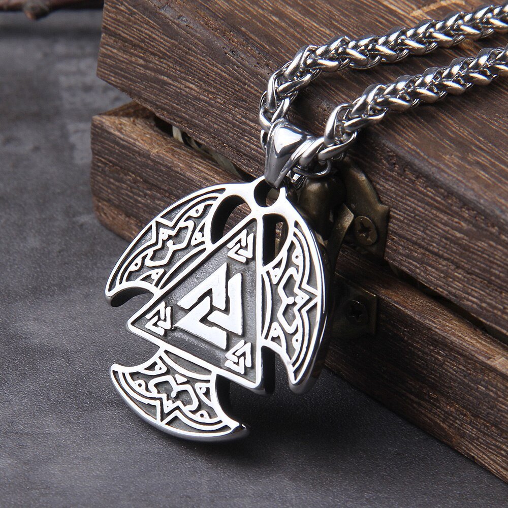 Viking Valknut Talisman Pendant Necklace