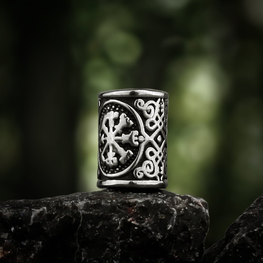 Viking Vegvisir Compass Beard Bead