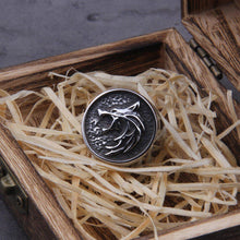 Load image into Gallery viewer, Viking Wolf Head Necklace &amp; Ring Set | Stainless Steel Norse Jewelry
