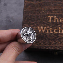 Load image into Gallery viewer, Viking Wolf Head Necklace &amp; Ring Set | Stainless Steel Norse Jewelry

