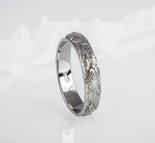 Load image into Gallery viewer, Viking Wolf Ornament Ring | Black Limited Edition Norse Ring
