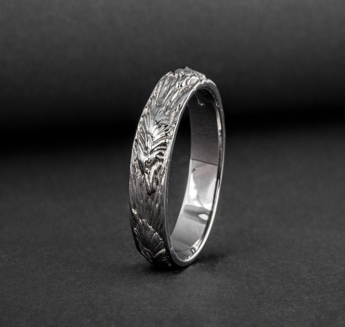 Viking Wolf Ornament Ring | Black Limited Edition Norse Ring