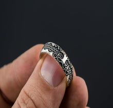 Load image into Gallery viewer, Yggdrasil Symbol Ring Sterling Silver Handmade Ring
